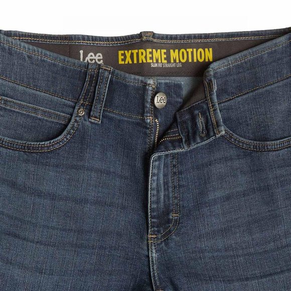 Lee Men's Extreme Motion Slim Straight Fit Jeans 2015452 Cortez Blue 28x30 - Picture 10 of 10